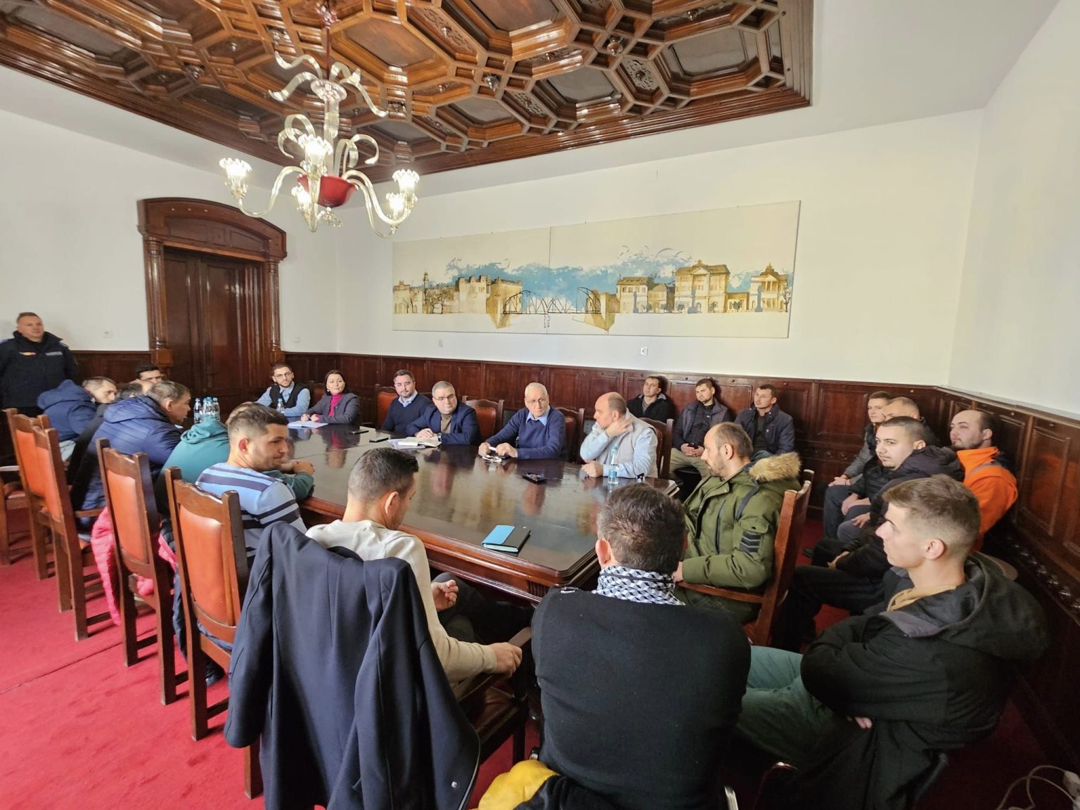 Subprefectul Sorin Ionescu s-a întâlnit cu protestatarii la Lugoj pentru a discuta problemele acestora