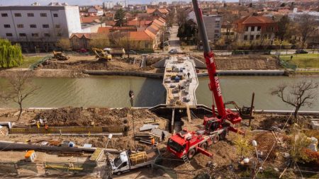 Reconstrucția Pasarelei Gelu din Timișoara: finalizare în mai puţin de o lună